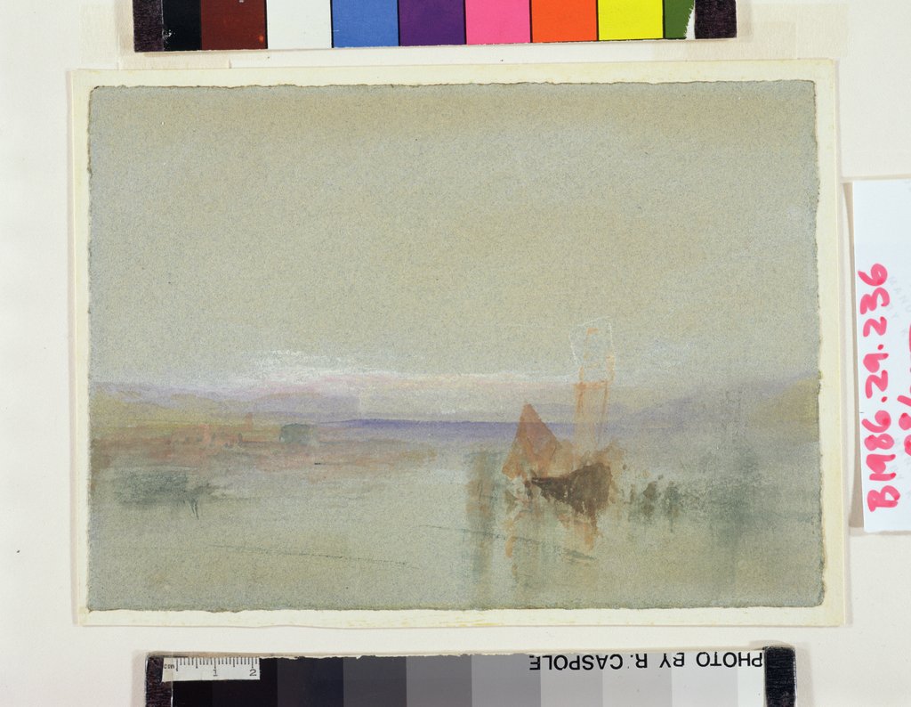 Detail of Fishing Boats Becalmed off Le Havre by Joseph Mallord William Turner