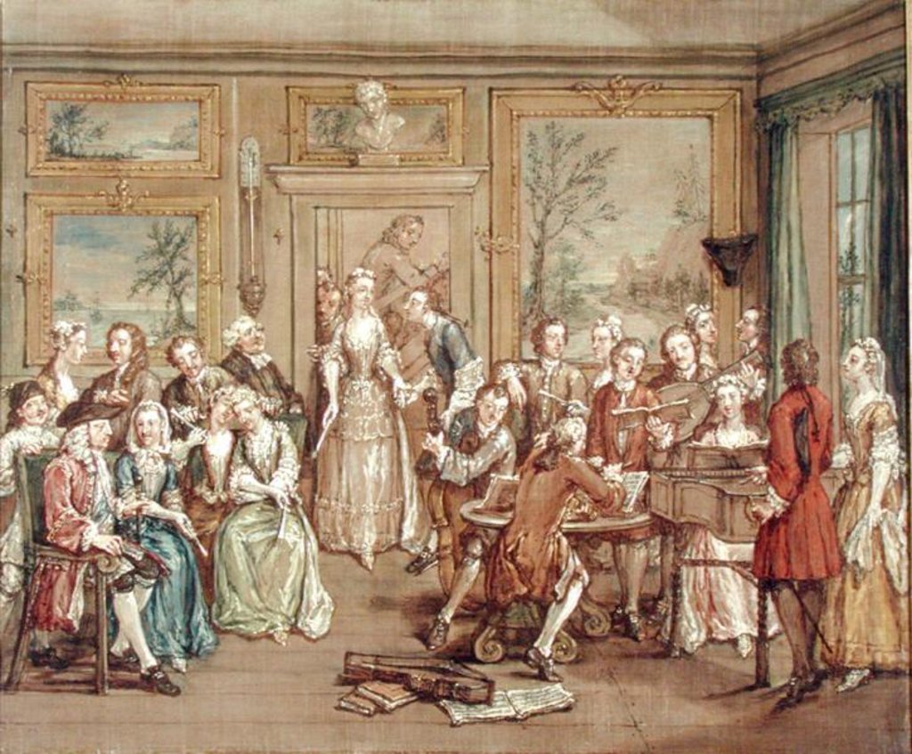 Detail of Musical Conversation, c.1760 by Marcellus the Younger Laroon