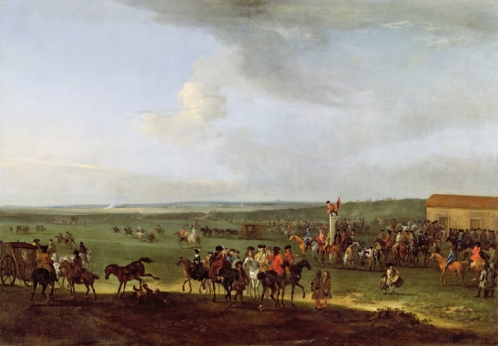Detail of The Round Course at Newmarket, Preparing for the King's Plate, c.1725 by Peter Tillemans