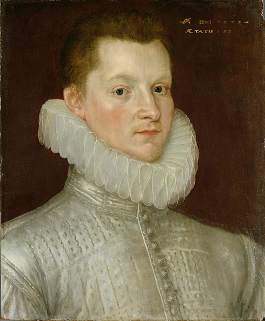 Detail of John Smythe of Ostenhanger Kent, 1579 by Cornelis Ketel