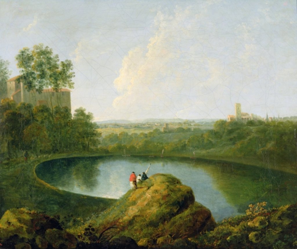 Detail of The Head of Lake Nemi by Richard Wilson