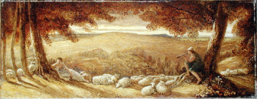 Detail of Evening Pasture, c.1860-70 by James Smetham