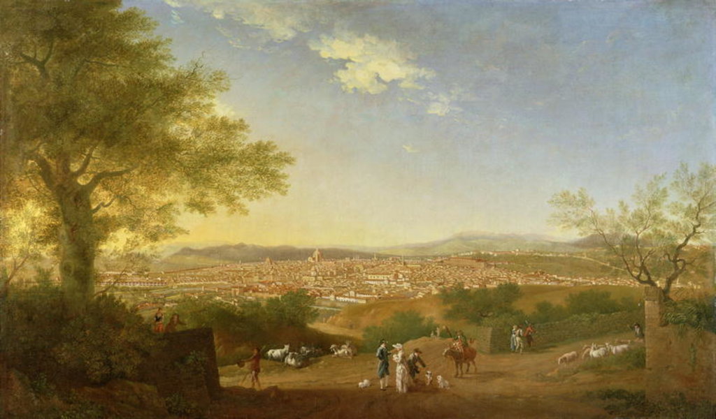 Detail of A Panoramic View of Florence from Bellosguardo, 1775 by Thomas Patch