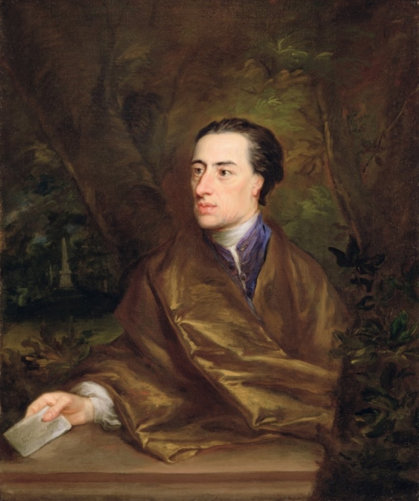 Detail of Alexander Pope 1738 by Jonathan Richardson