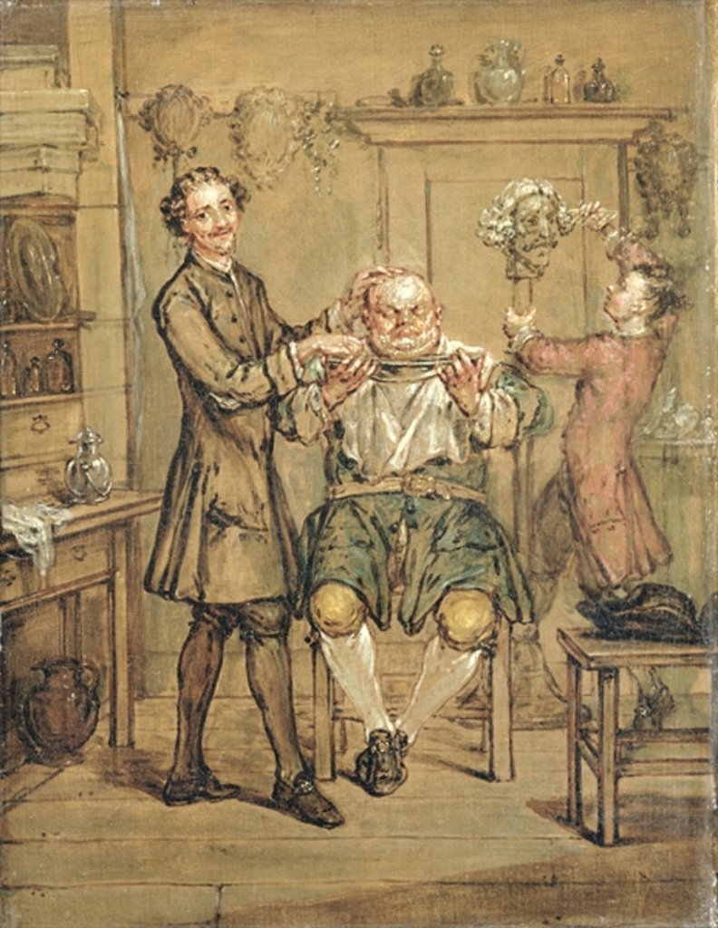 Detail of The Barber, c.1760-69 by Marcellus the Younger Laroon