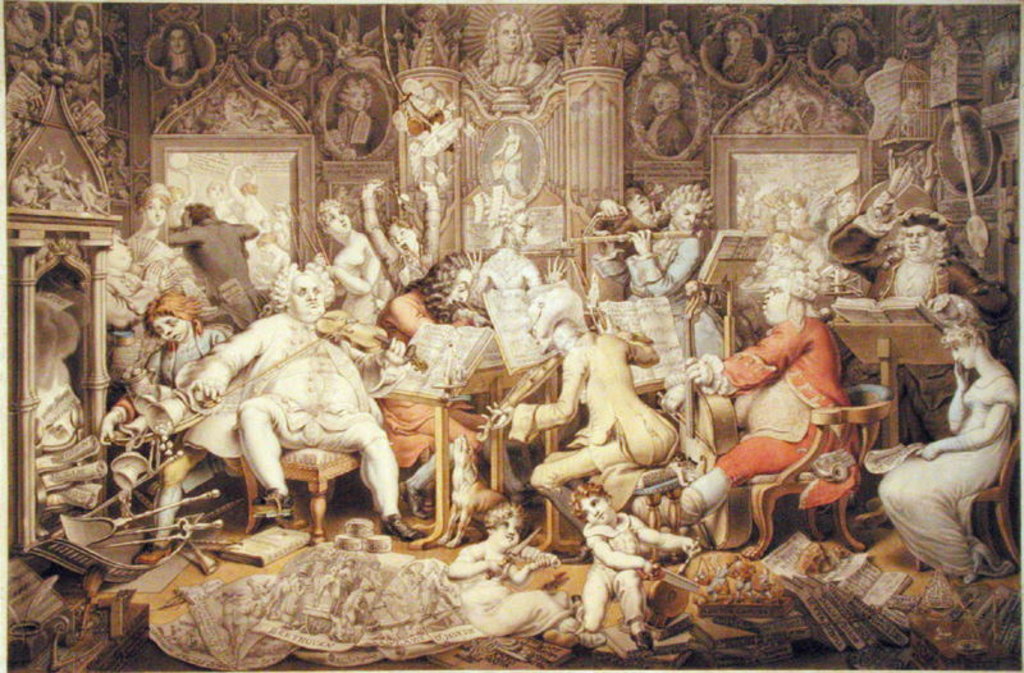 Detail of Amateurs of Tye-Wig Music by Edward Francis Burney