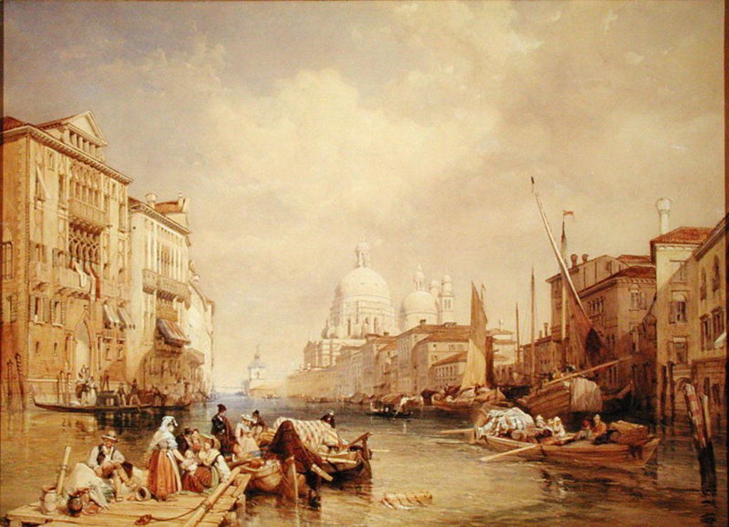 Detail of The Grand Canal, Venice, 1835 by James Duffield Harding