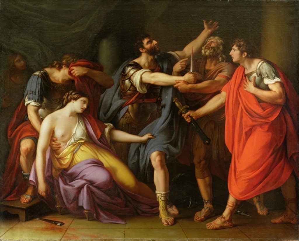 Detail of The Death of Lucretia, 1763-67 by Gavin Hamilton