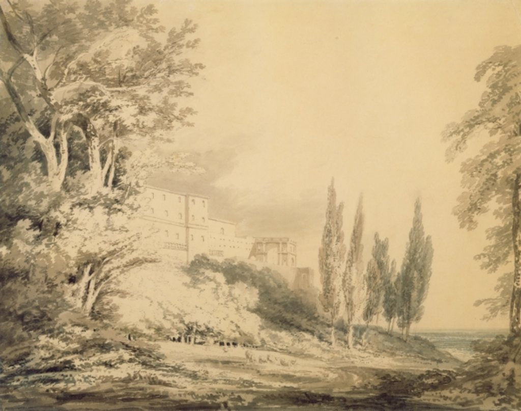 Detail of Villa d'Este, c.1796 by Joseph Mallord William Turner