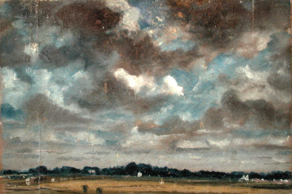Detail of Extensive Landscape with Grey Clouds, c.1821 by John Constable