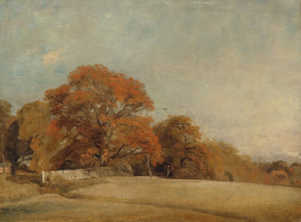 Detail of An Autumnal Landscape at East Bergholt, c.1805-08 by John Constable
