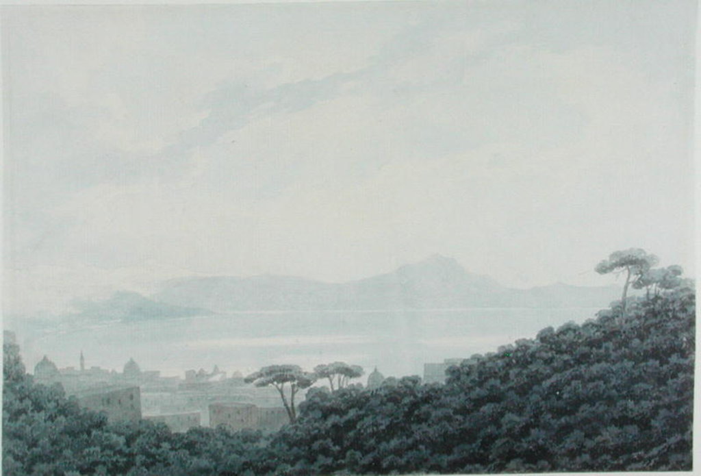 Detail of The Bay of Naples from Capodimonte, Italy, c.1790 by John Robert Cozens