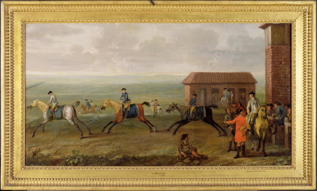 Detail of Lord Portmore Watching Racehorses on Exercise on Newmarket Heath, c.1735 by John Wootton