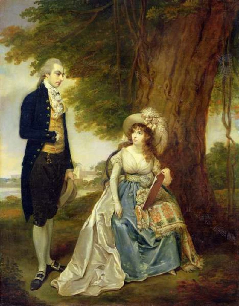 Detail of Mr and Mrs Fraser, c.1785-90 by Arthur William Devis