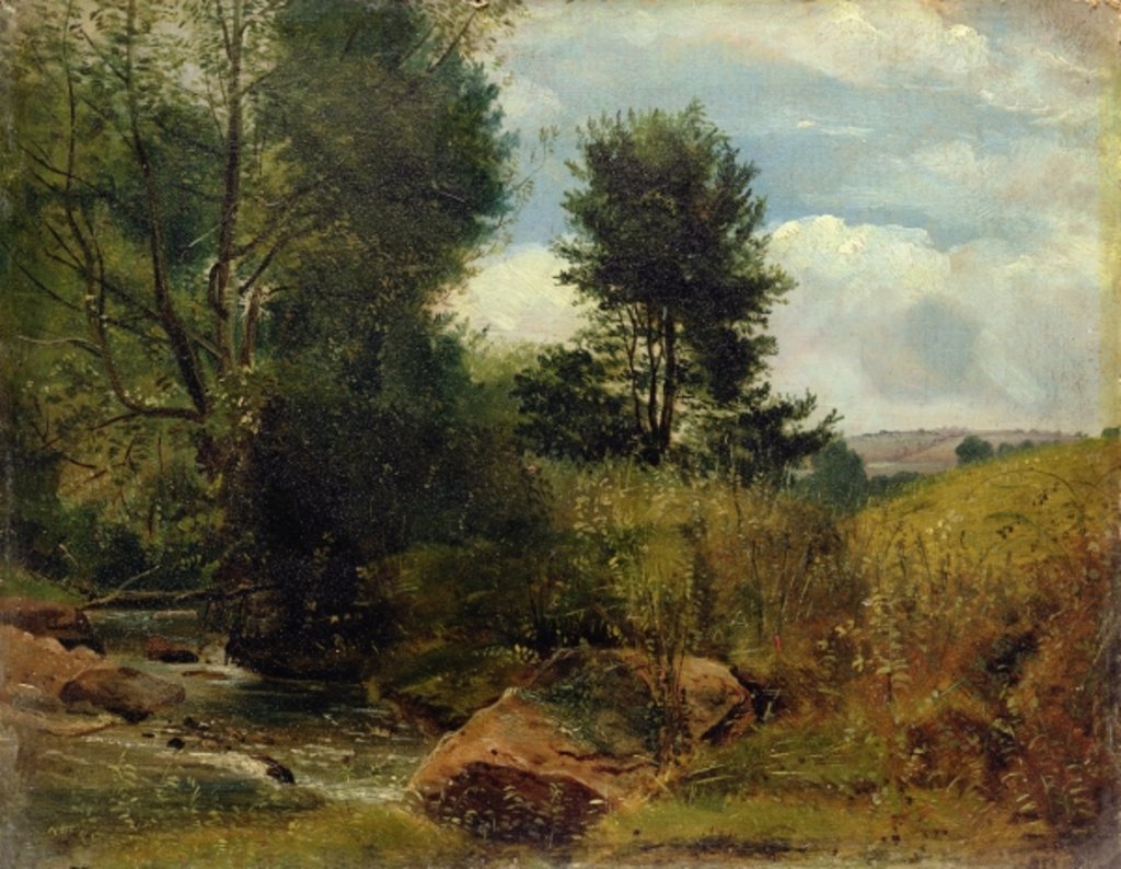 Detail of View on the River Sid, near Sidmouth, c.1852 by Lionel Constable