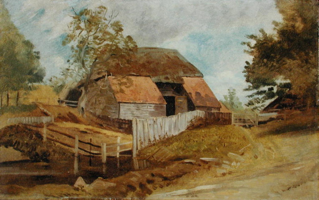 Detail of Old Barn, c.1855 by Lionel Constable
