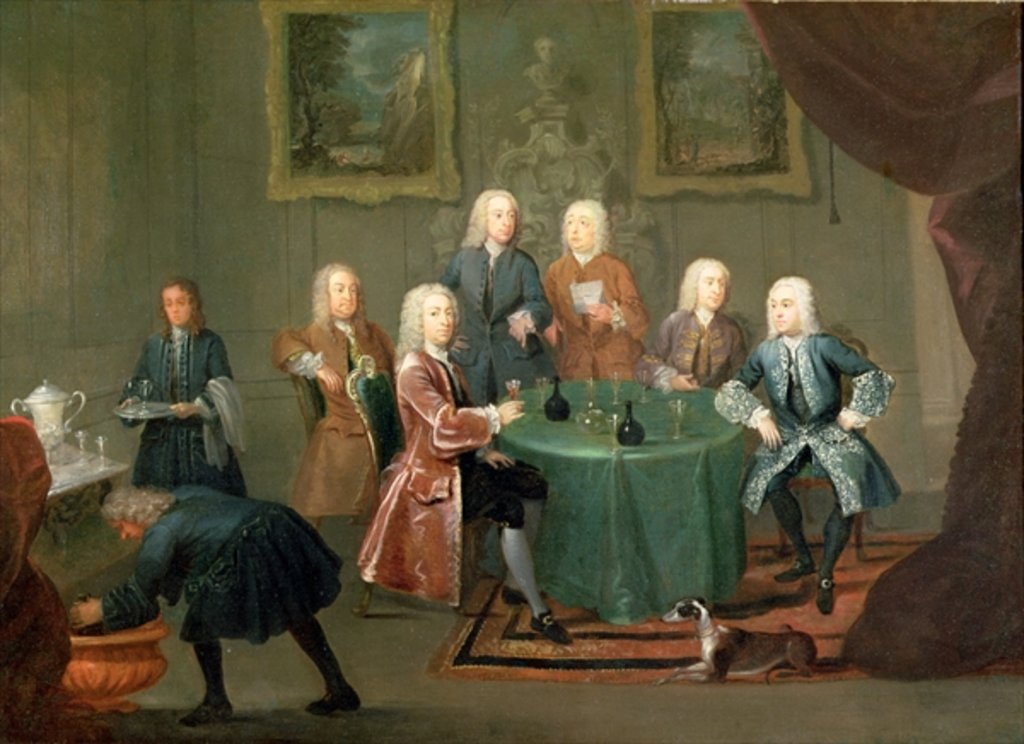 Detail of The Brothers Clarke with Other Gentlemen Taking Wine, c.1730-35 by Gawen Hamilton