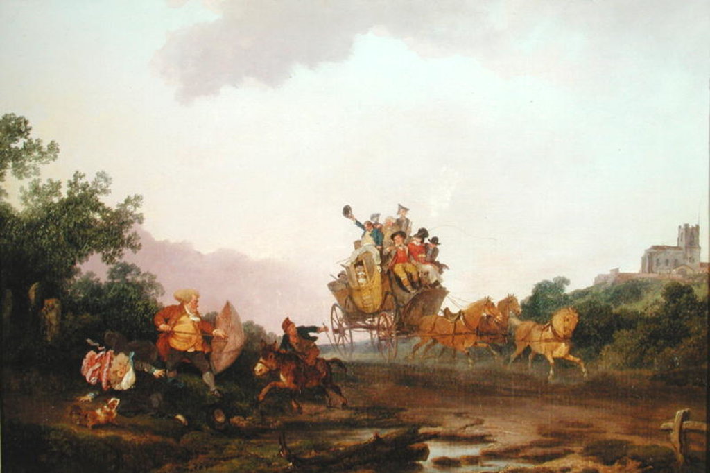 Detail of Revellers on a Coach, c.1785-90 by Philip James de Loutherbourg