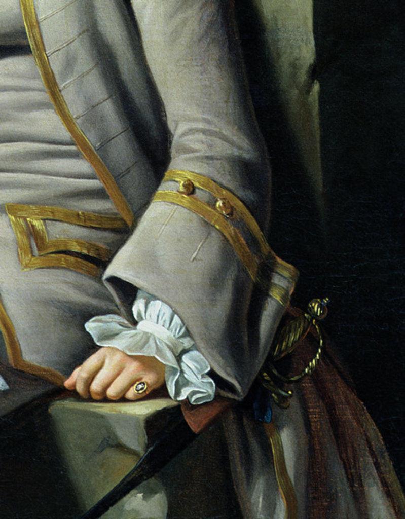 Detail of James Grant of Grant, John Mytton, the Honorable Thomas Robinson and Thomas Wynne, c.1760 by Nathaniel Dance