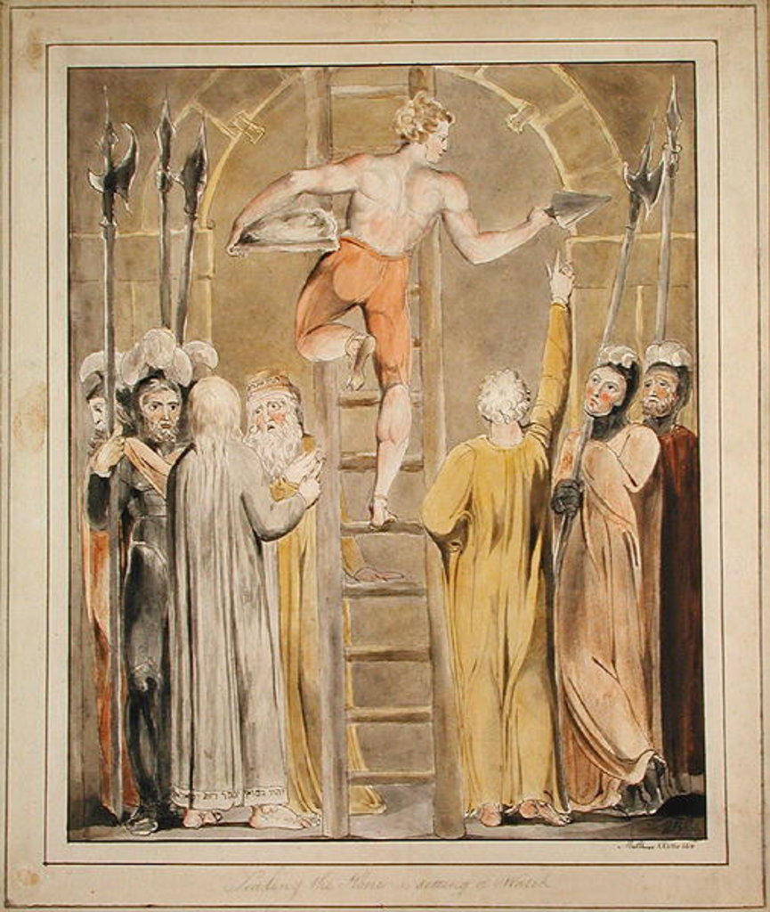 Detail of Sealing the Stone and Setting a Watch, 1800-03 by William Blake