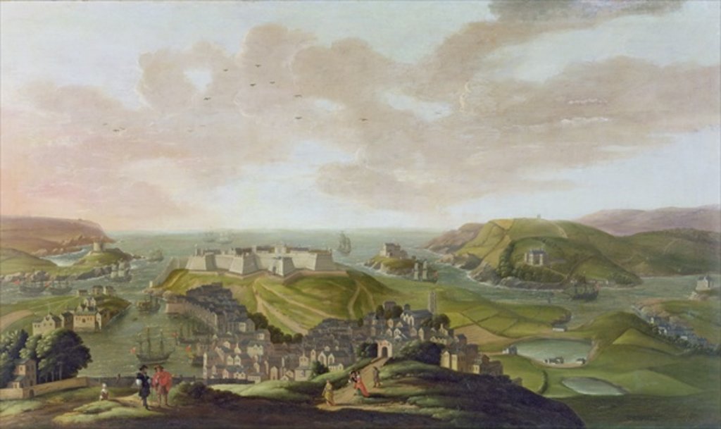 Detail of Plymouth, 1673 by Hendrick Danckerts
