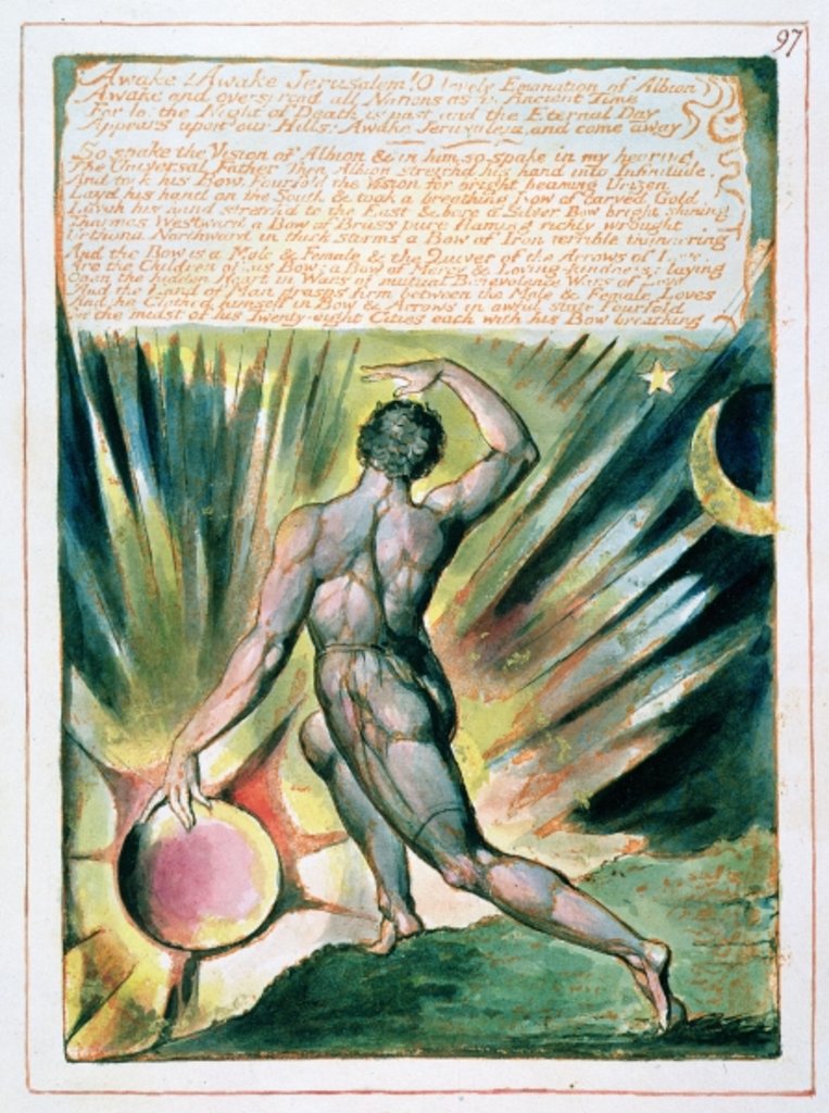 Detail of Awake! Awake Jerusalem... by William Blake