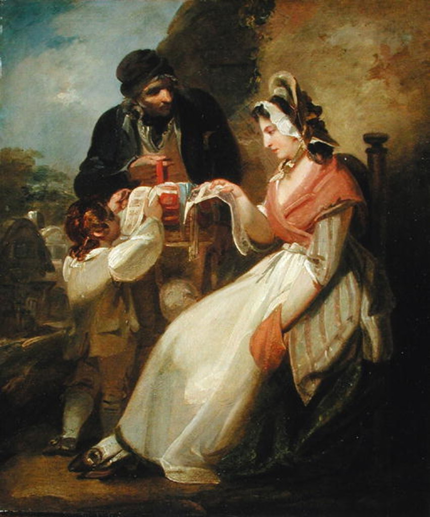Detail of The Wandering Sailor, previously known as 'The Ballad Seller', c.1798 by Henry Singleton