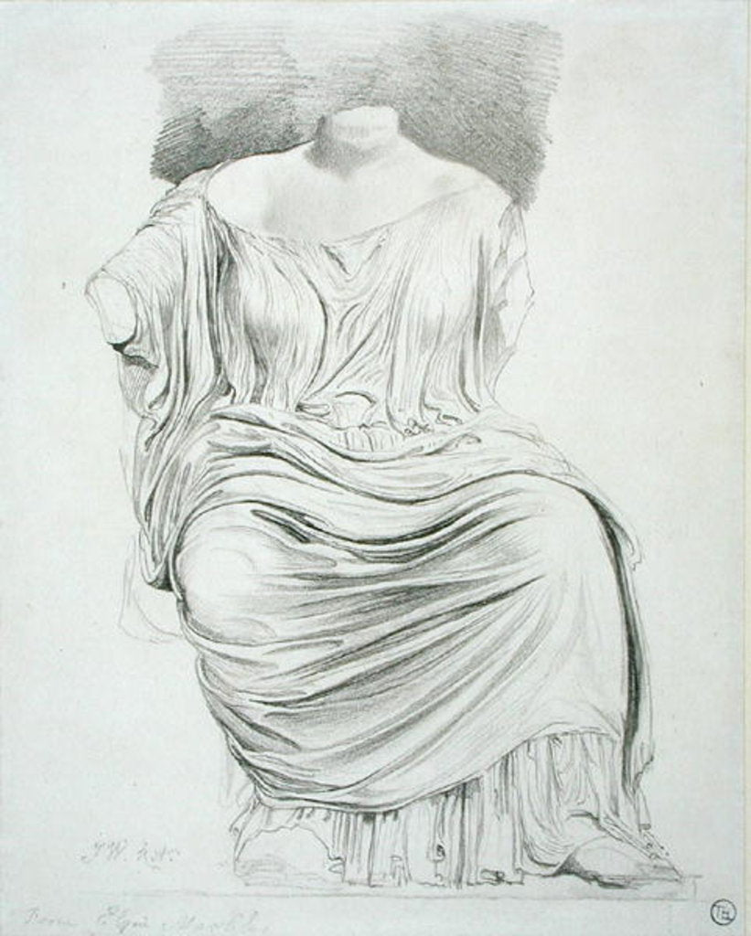 Detail of Study of Sculpture: from the Elgin Marbles by James Ward