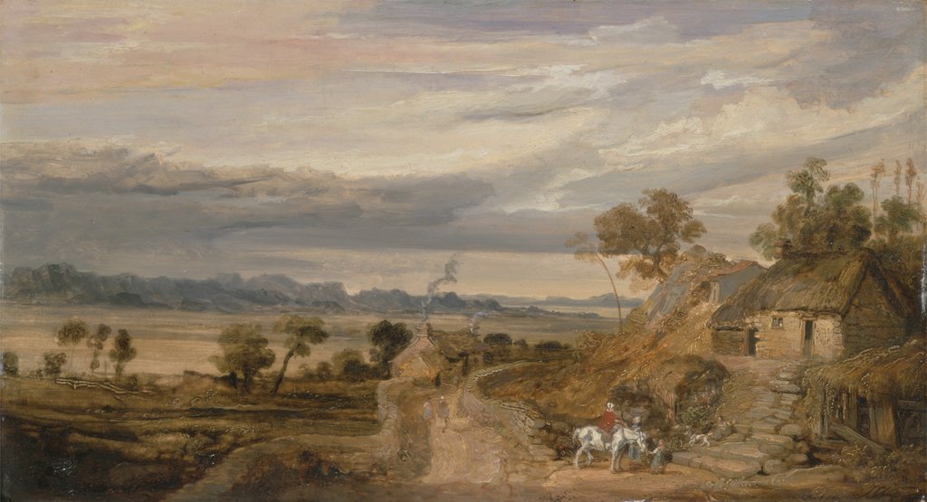 Detail of Landscape with Cottages, c.1802-07 by James Ward