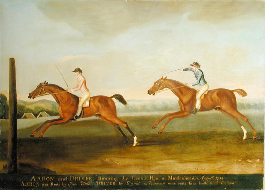Detail of The Match between 'Aaron' and 'Driver' at Maidenhead, August 1754: 'Aaron' Winning the Second Heat, c.1754 by Richard Roper