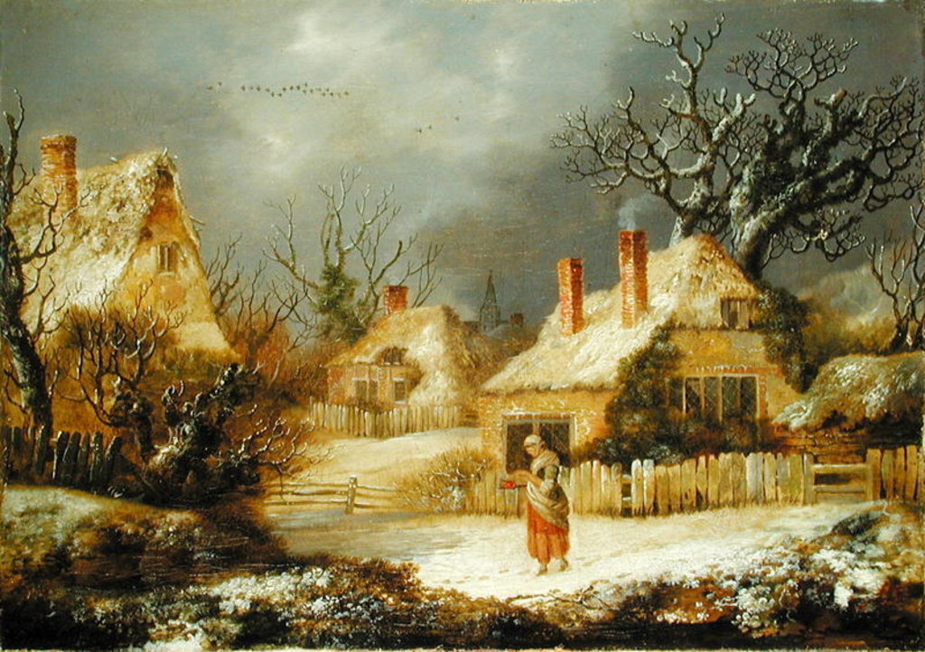 Detail of A Winter Landscape by George of Chichester Smith