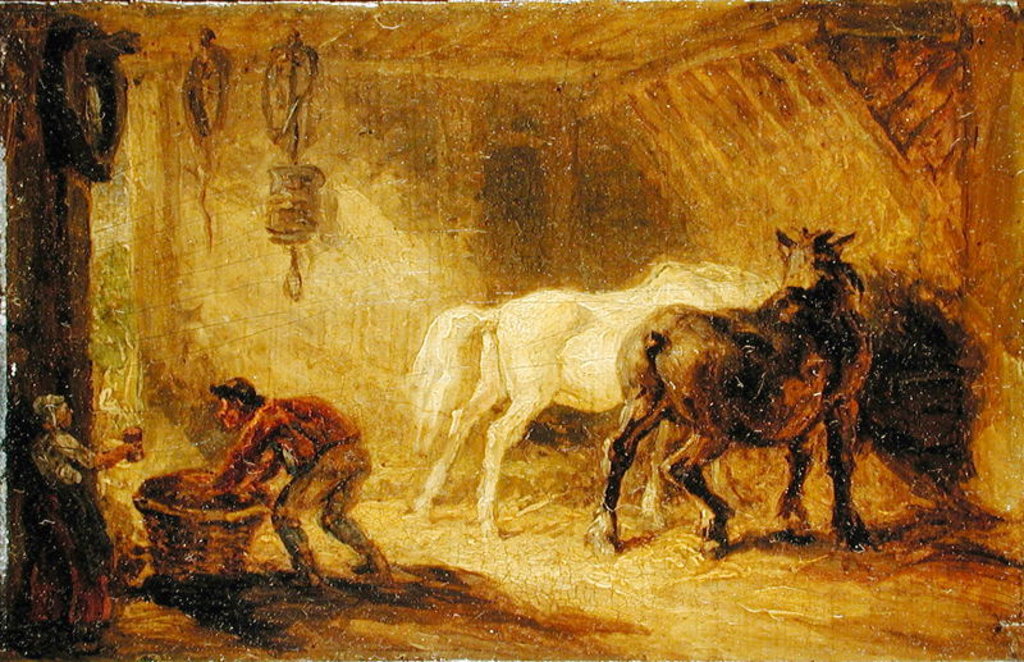 Detail of Interior of a Stable, c.1830-40 by James Ward