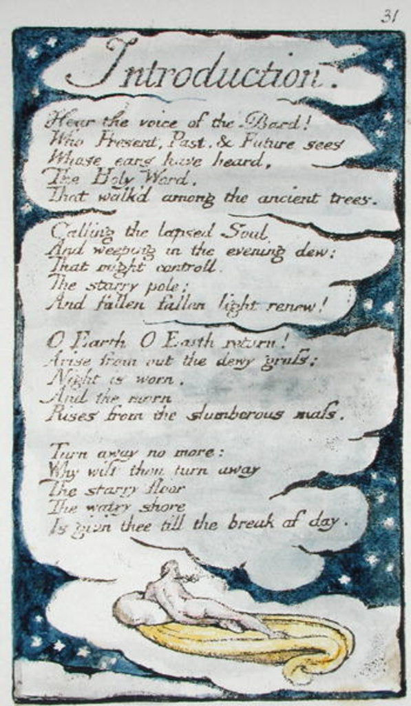Detail of Introduction by William Blake