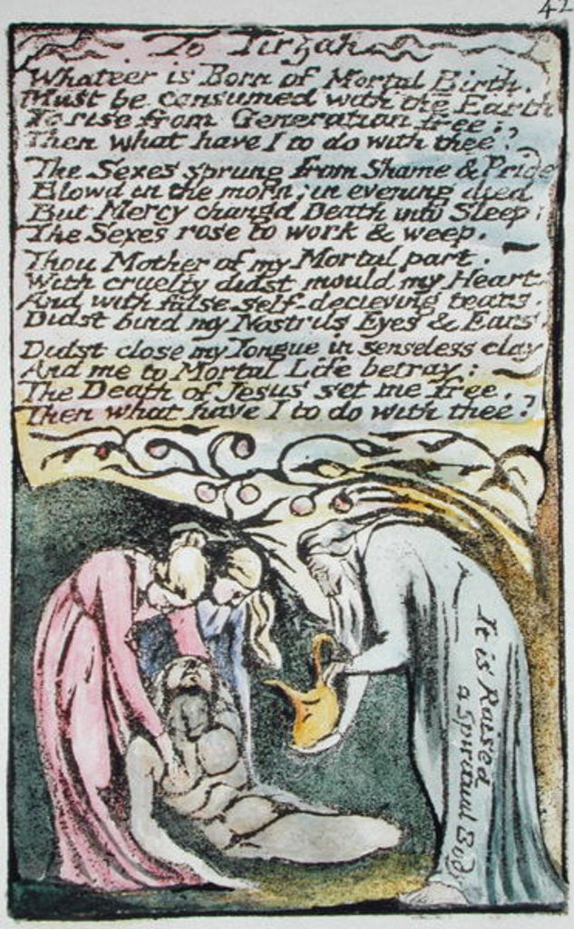 Detail of To Tirzah by William Blake