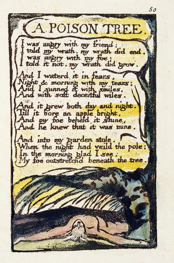 Detail of A Poison Tree by William Blake