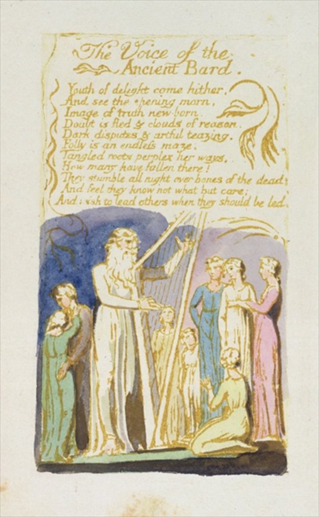 Detail of The Voice of the Ancient Bard by William Blake