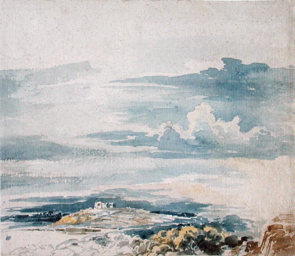 Detail of Landscape with a Castle on a Hill by James Ward