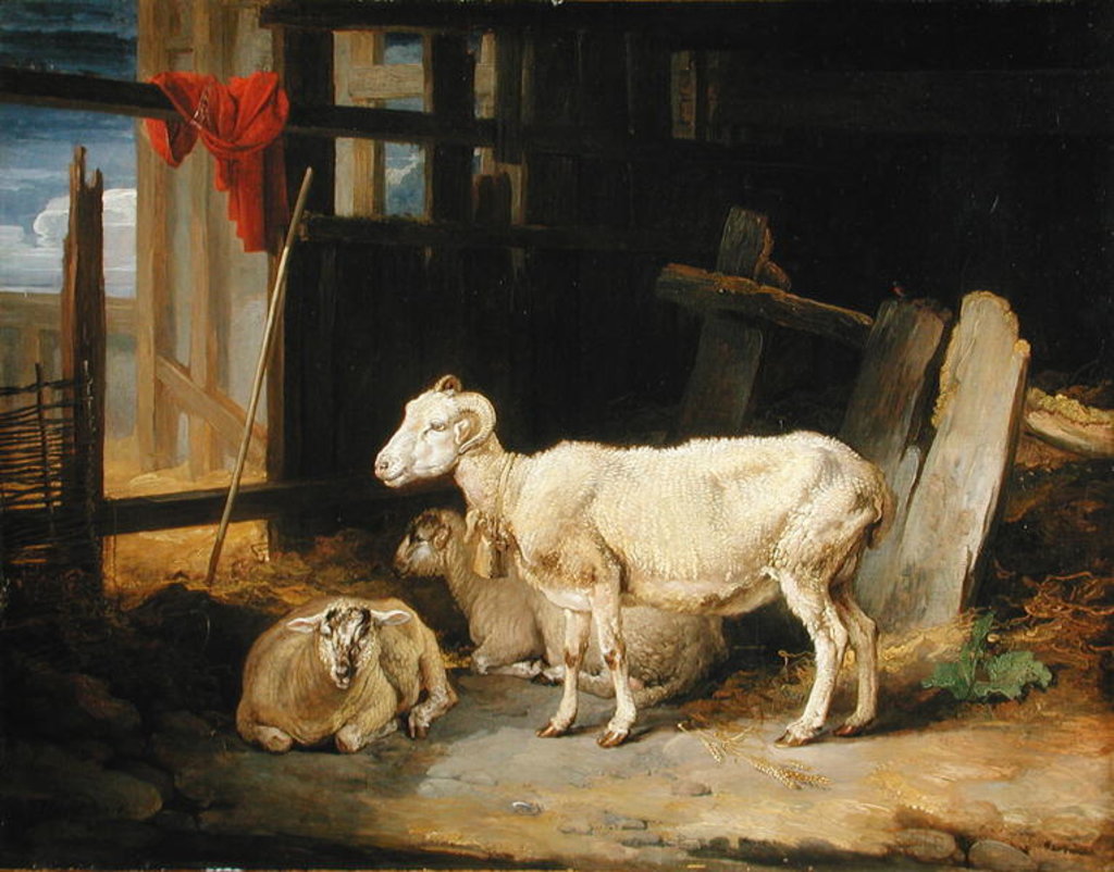 Detail of Heath Ewe and Lambs, 1810 by James Ward