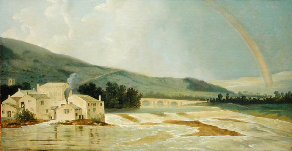 Detail of Otley Bridge on the River Wharfe by William Hodges