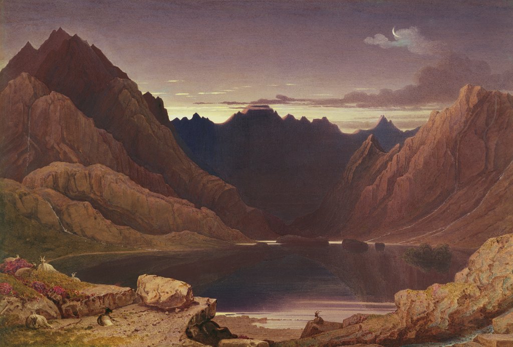 Detail of Loch Coruisk, Isle of Skye - Dawn, c.1826-32 by George Fennel Robson
