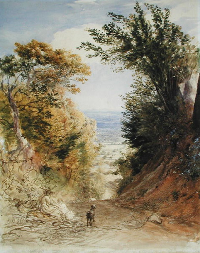 Detail of View from Rook's Hill, Kent, 1843 by Samuel Palmer