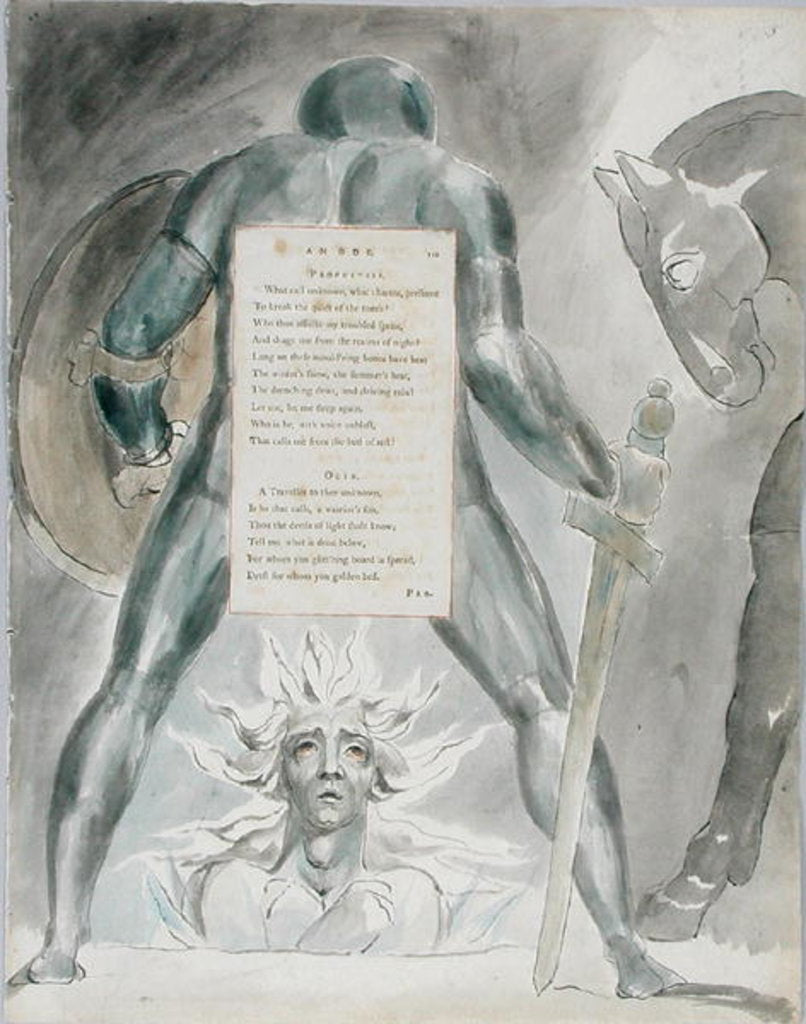 Detail of The Descent of Odin by William Blake