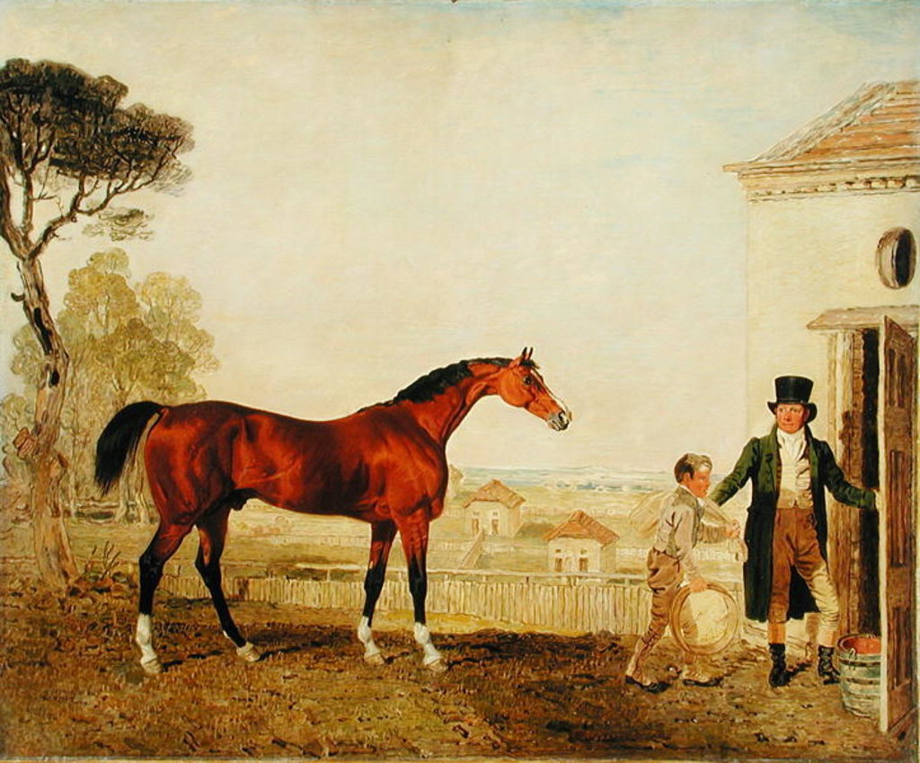 Detail of Sultan at the Marquess of Exeter's Stud, Burghley, 1826 by Lambert Marshall