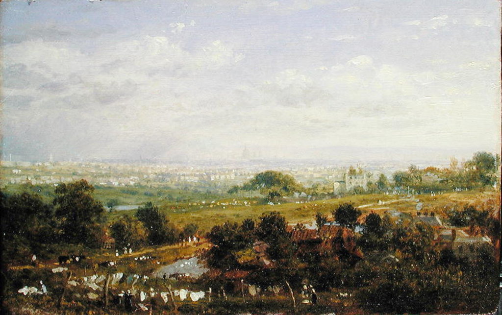 Detail of London from Islington Hill, c.1820-30 by Frederick Nash