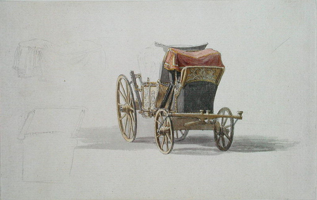 Detail of A Coach with Royal Coat of Arms, c.1764 by Paul Sandby