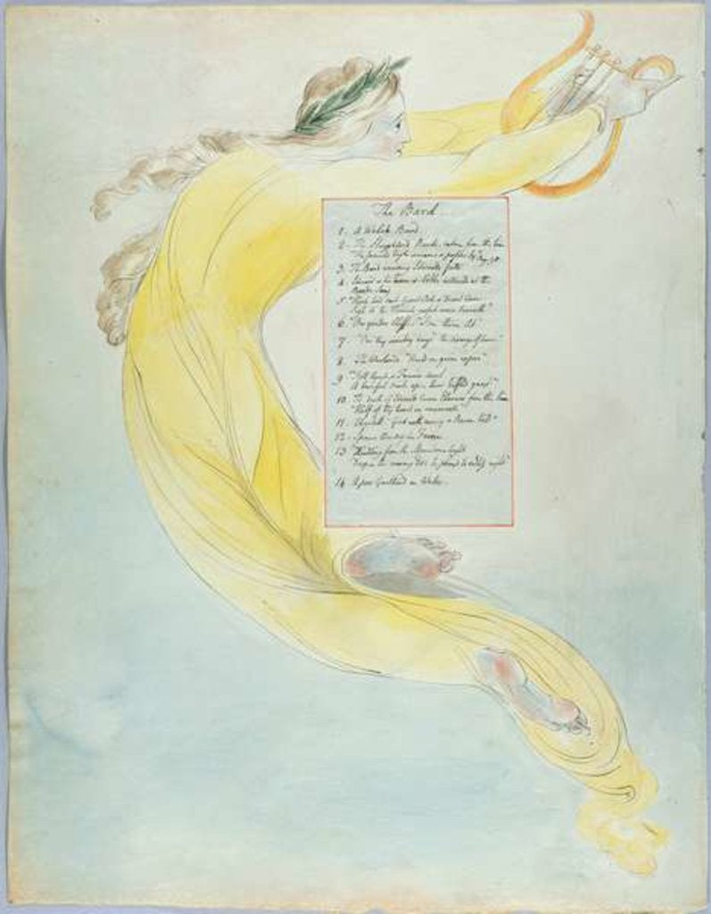 Detail of The Bard by William Blake