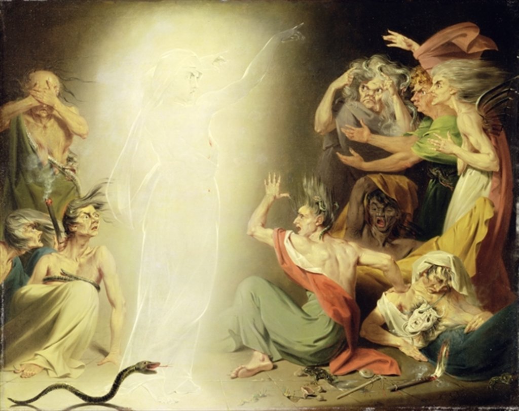 Detail of The Ghost of Clytemnestra Awakening the Furies, 1781 by John Downman