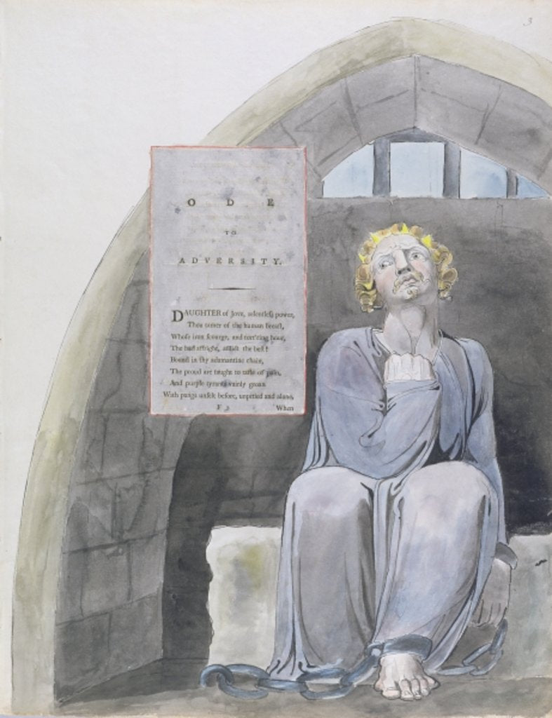 Detail of Ode to Adversity, design 37 from 'The Poems of Thomas Gray', 1797-98 by William Blake
