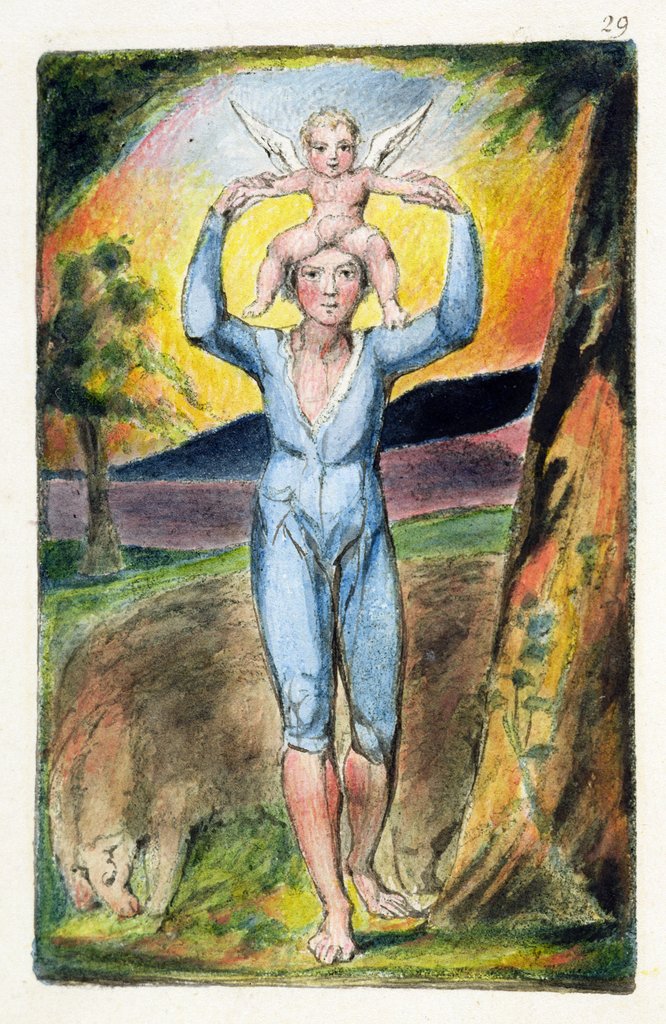 Detail of Frontispiece from 'Songs of Innocence and of Experience' pl.29 1789-94 by William Blake