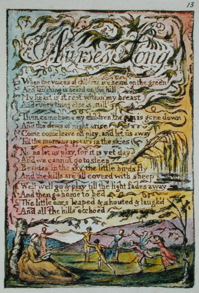 Detail of Nurse's Song by William Blake